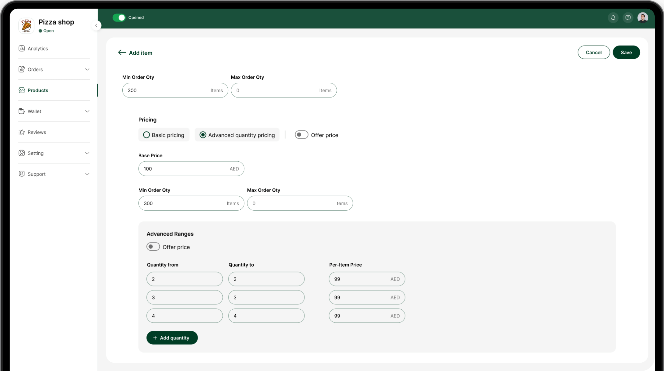 Flexible service listings